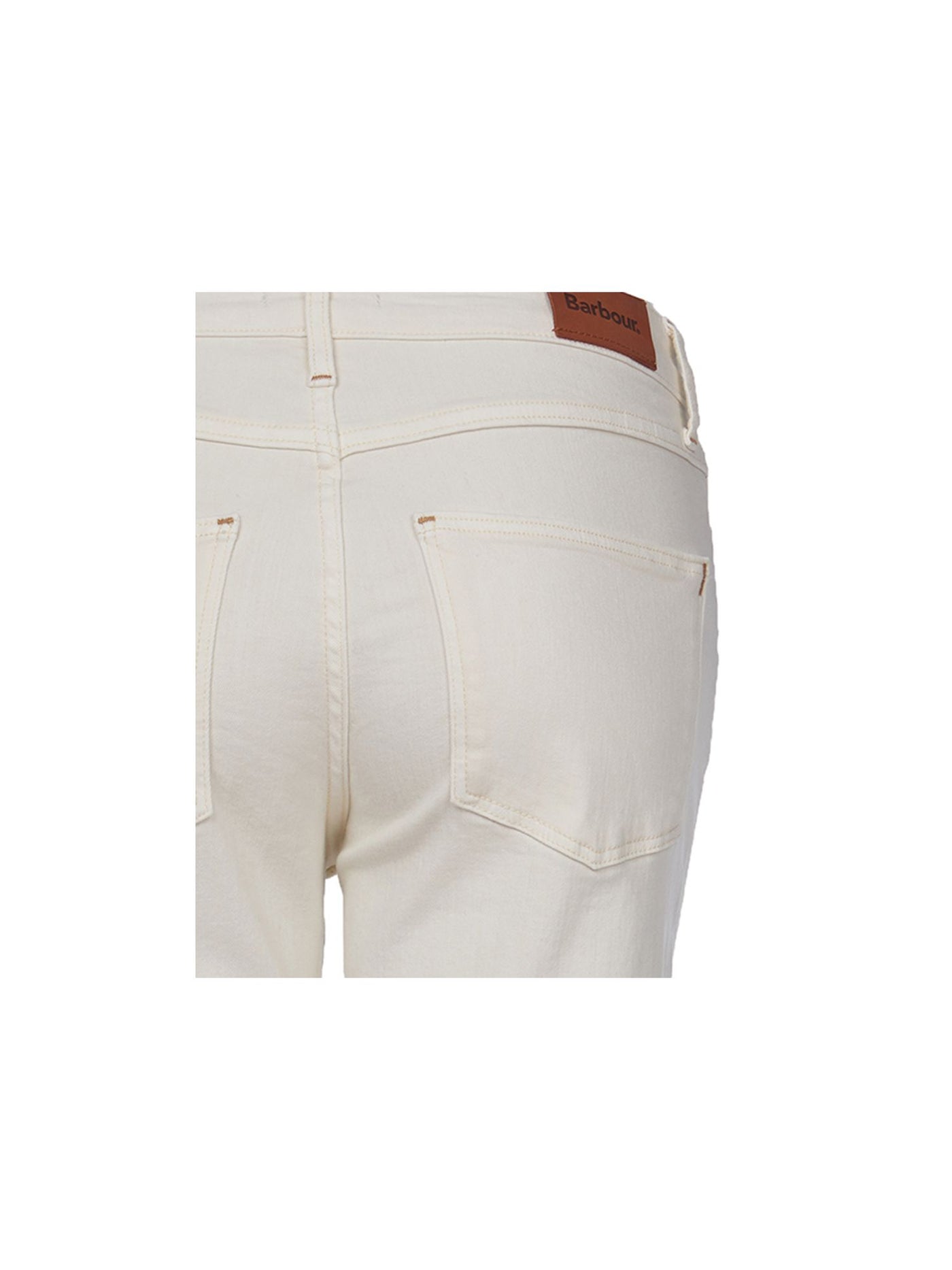 BARBOUR Womens Ivory Frayed Pocketed Zipper-button Closure Straight leg Pants 14R