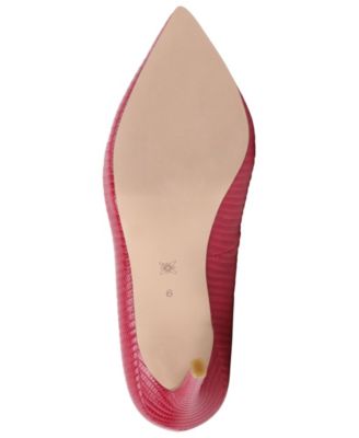BCBGENERATION Womens Pink Geometric 1" Platform Comfort Skie Pointy Toe Stiletto Slip On Dress Pumps Shoes M