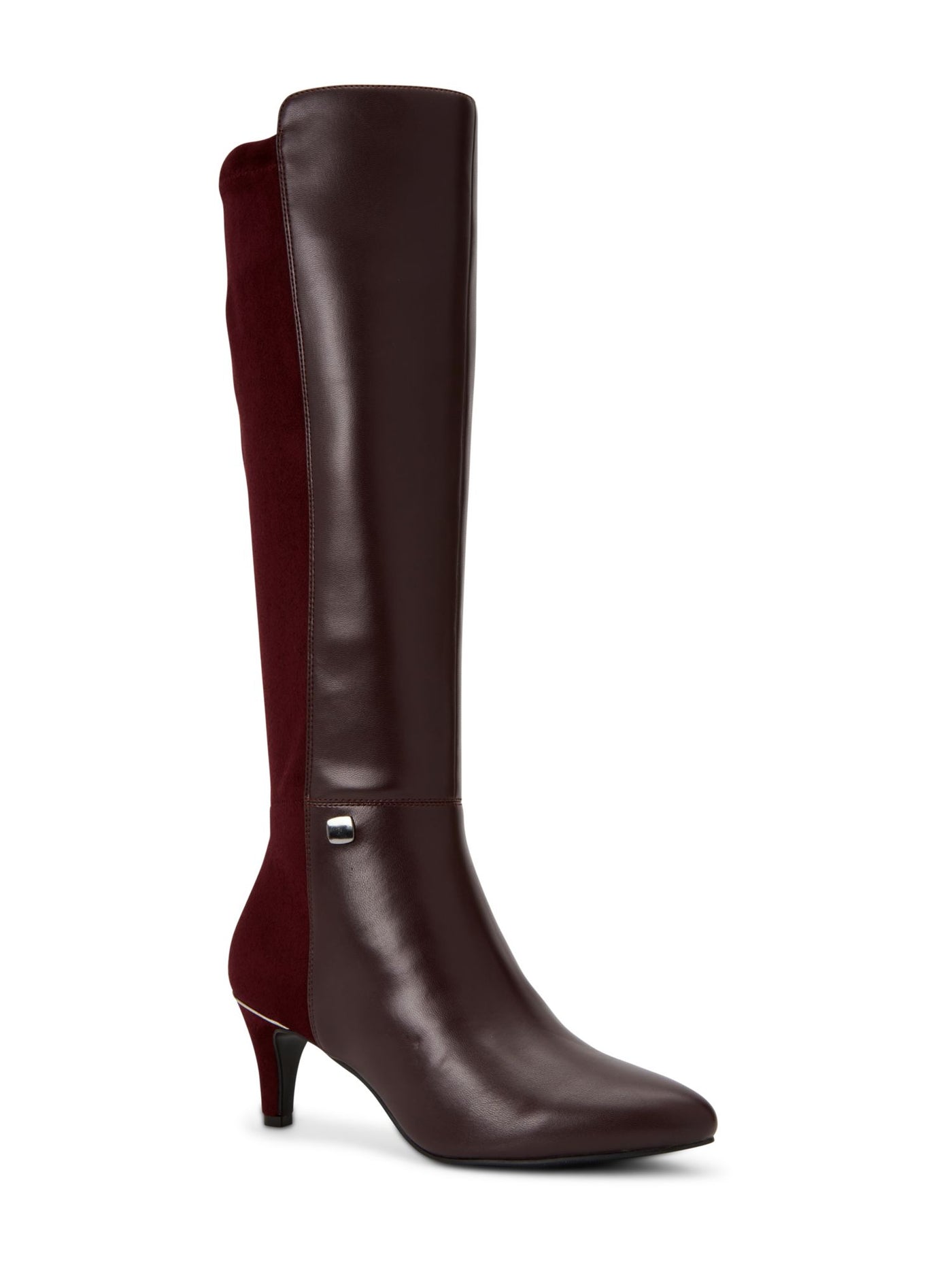 ALFANI Womens Burgundy Arch Support Cushioned Hakuu Almond Toe Kitten Heel Zip-Up Boots Shoes 5 M