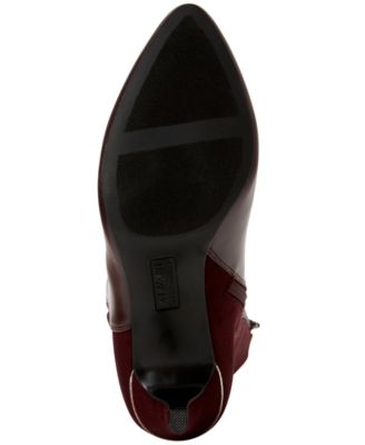 ALFANI Womens Burgundy Arch Support Cushioned Hakuu Almond Toe Kitten Heel Zip-Up Boots Shoes M