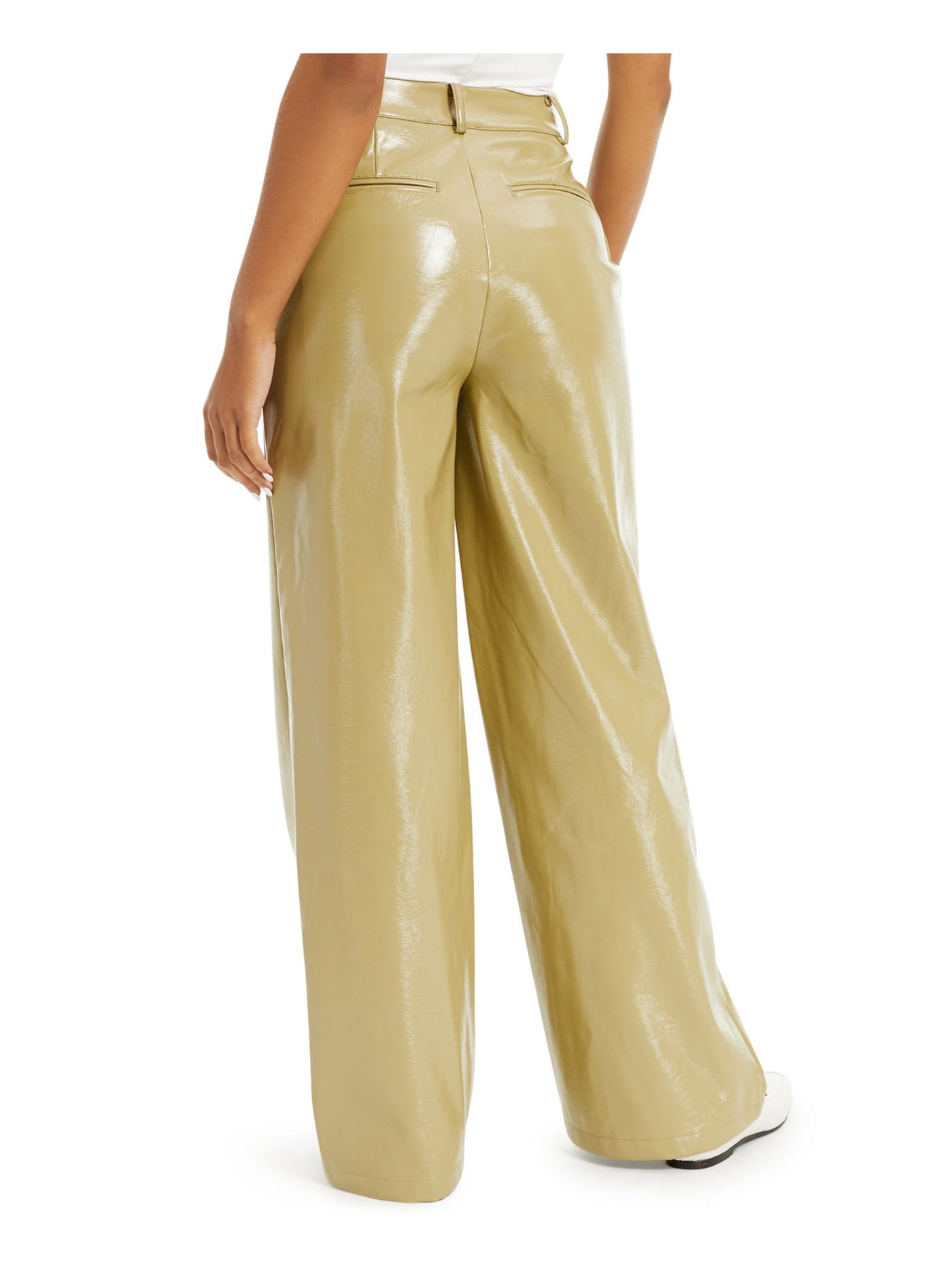 DANIELLE BERNSTEIN Womens Beige Evening Wide Leg Pants 00