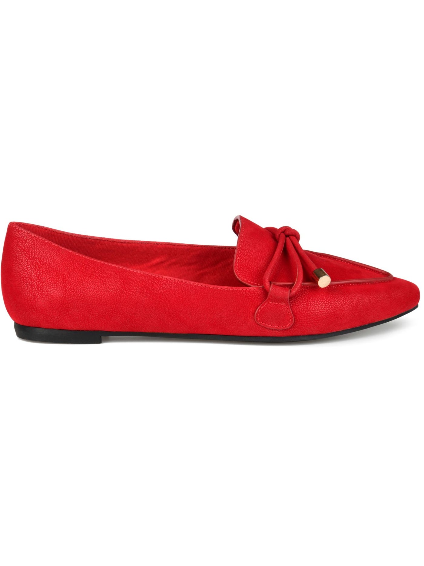 JOURNEE COLLECTION Womens Red Bow Accent Cushioned Muriel Pointed Toe Slip On Loafers Shoes 9.5