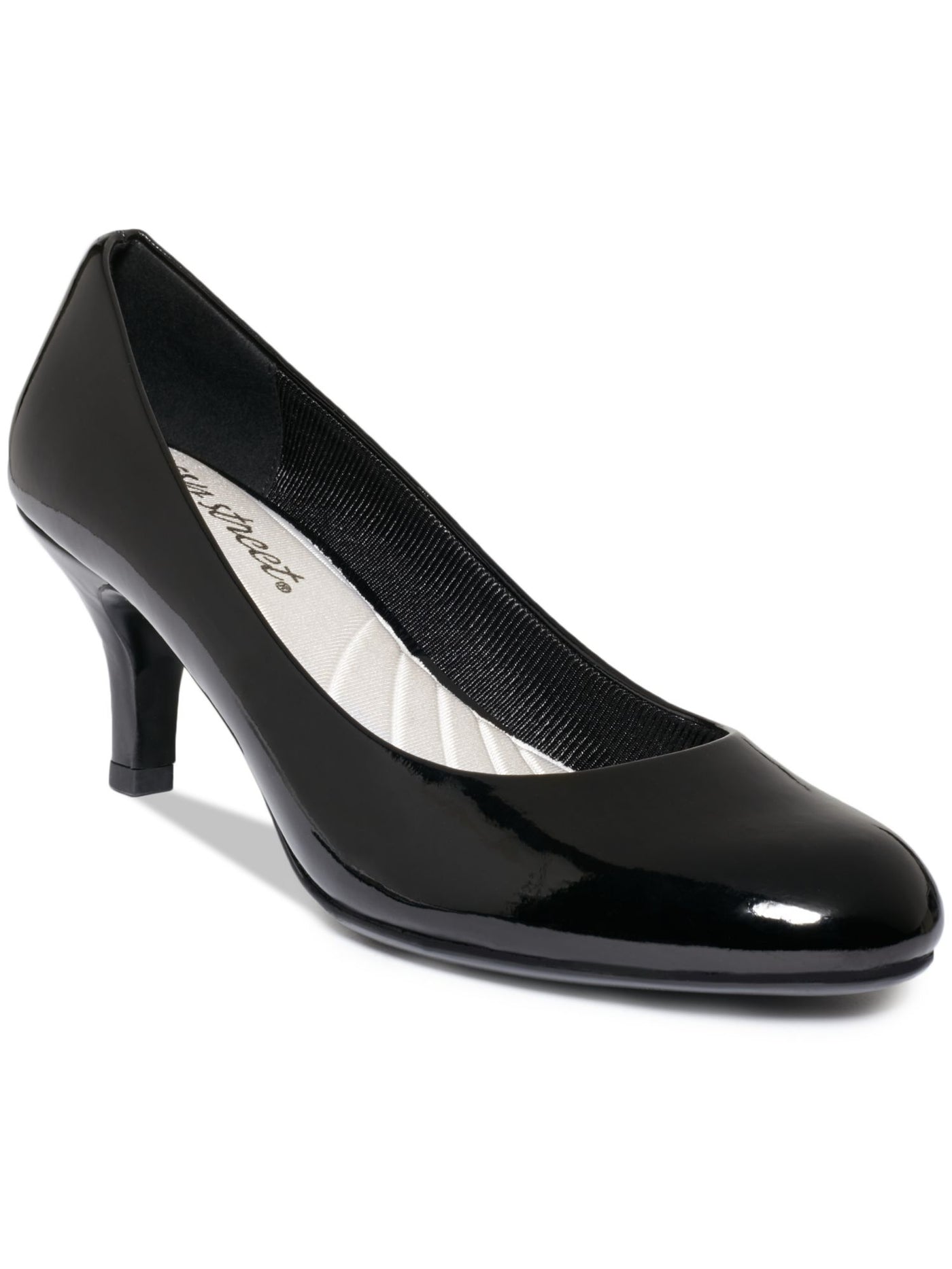 EASY STREET Womens Black Passion Almond Toe Kitten Heel Slip On Dress Pumps Shoes 8 N
