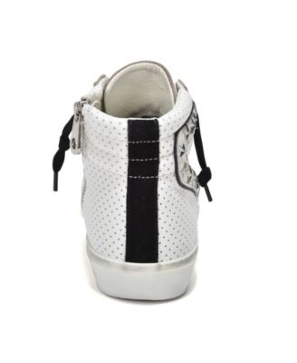 VINTAGE HAVANA Womens Beige Zipper Adjustable Perforated Gadol Round Toe Platform Lace-Up Leather Flats Shoes 6