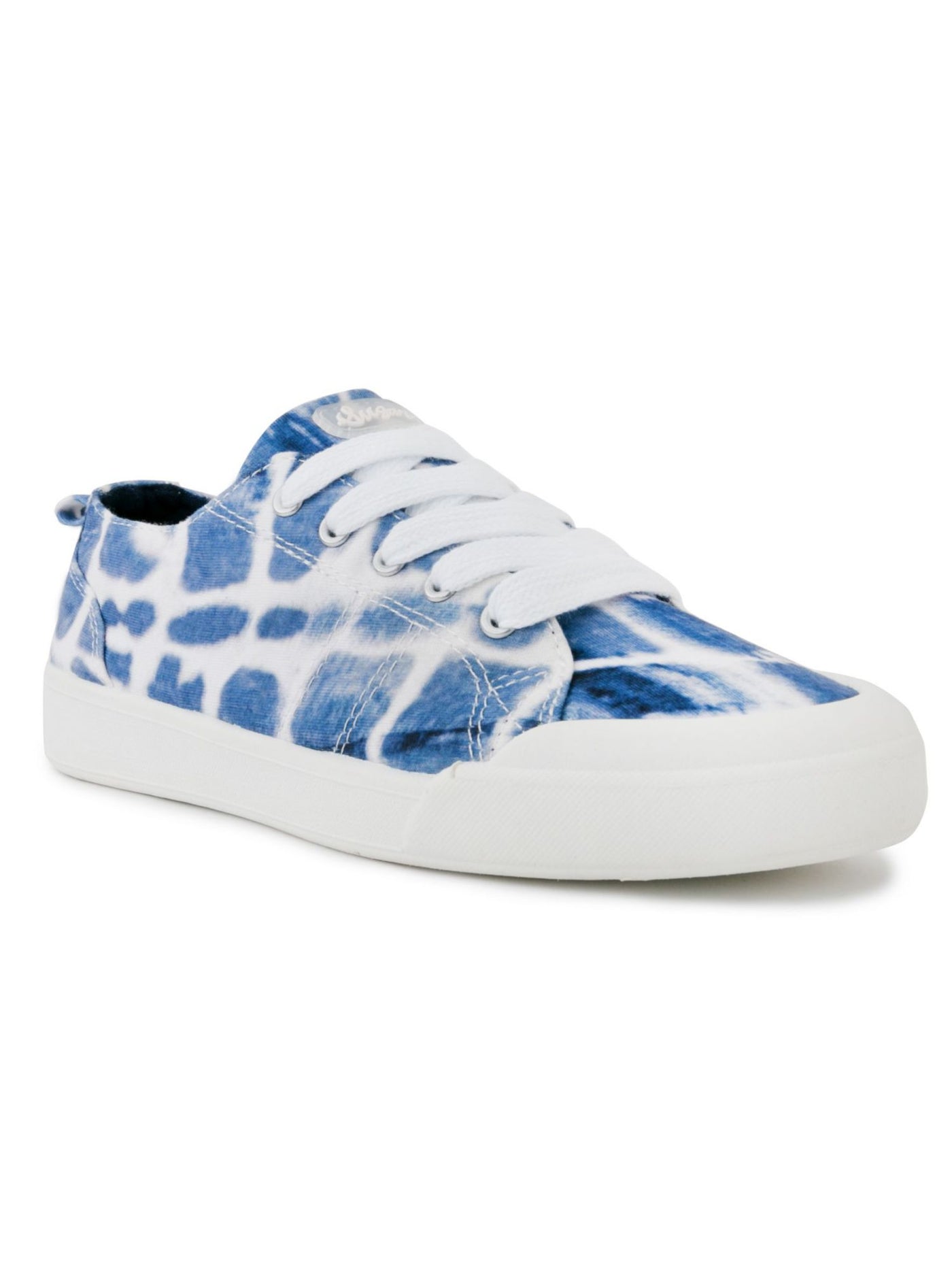 SUGAR Womens Navy Tie Dye Comfort Logo Festival Round Toe Platform Lace-Up Athletic Sneakers 6 M