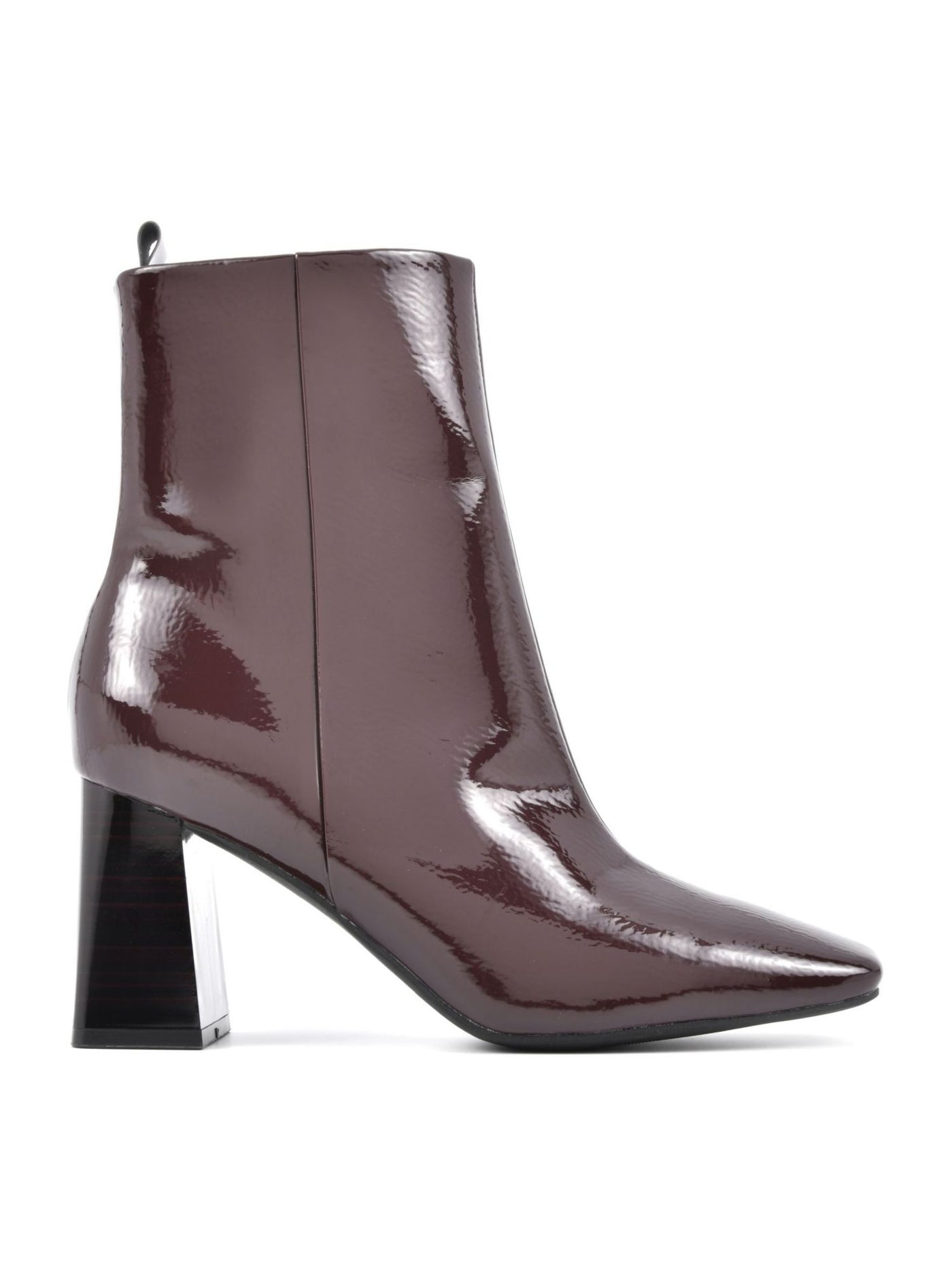 SEVEN DIALS Womens Burgundy Cushioned Newton Square Toe Flare Zip-Up Dress Booties 8.5 M