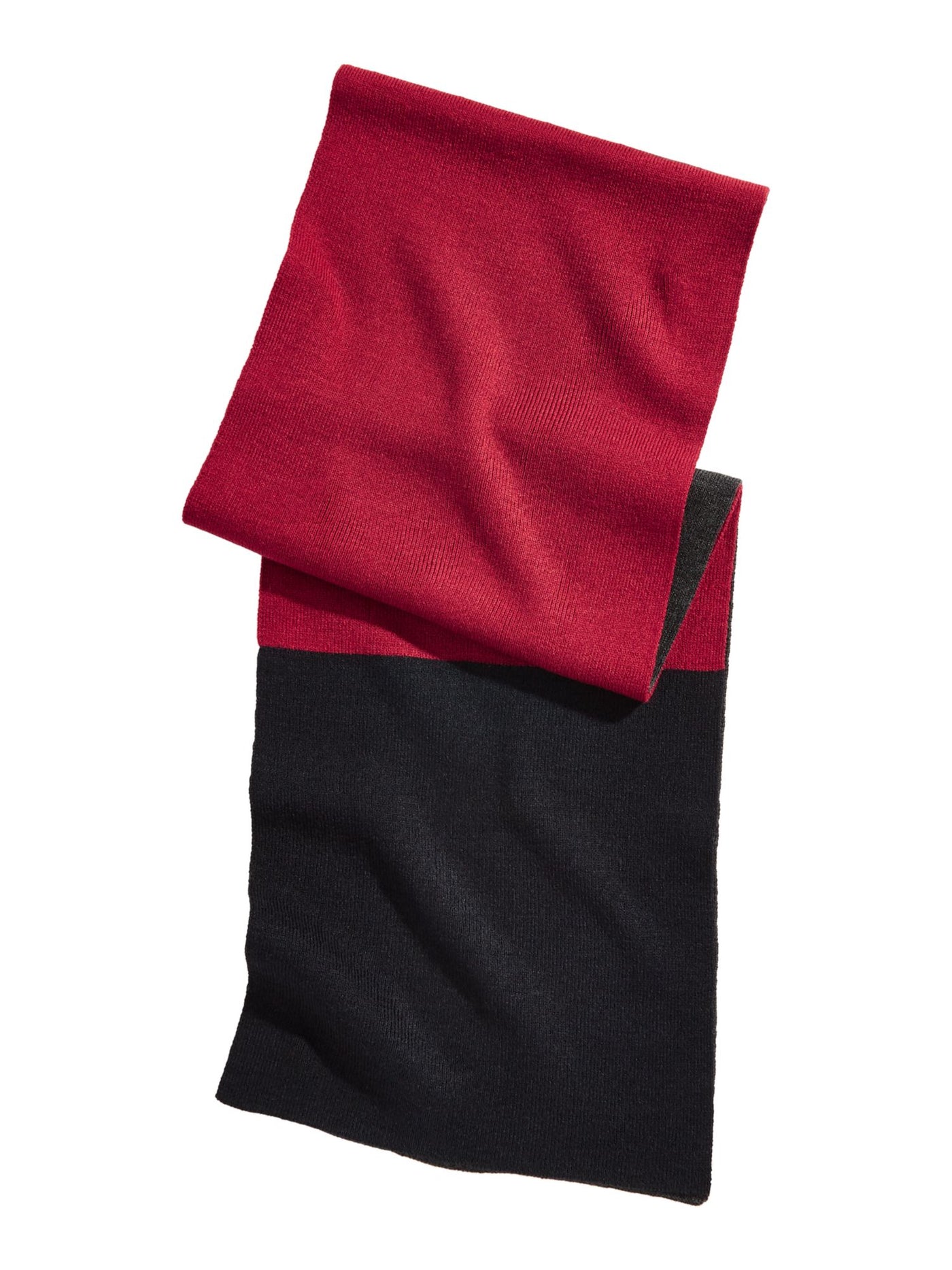 ALFANI Mens Red Acrylic Colorblocked Blanket Scarf