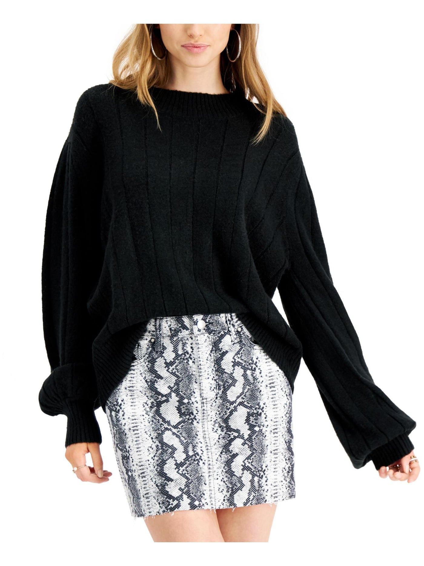 SUN+ MOON Womens Black Sweater XS