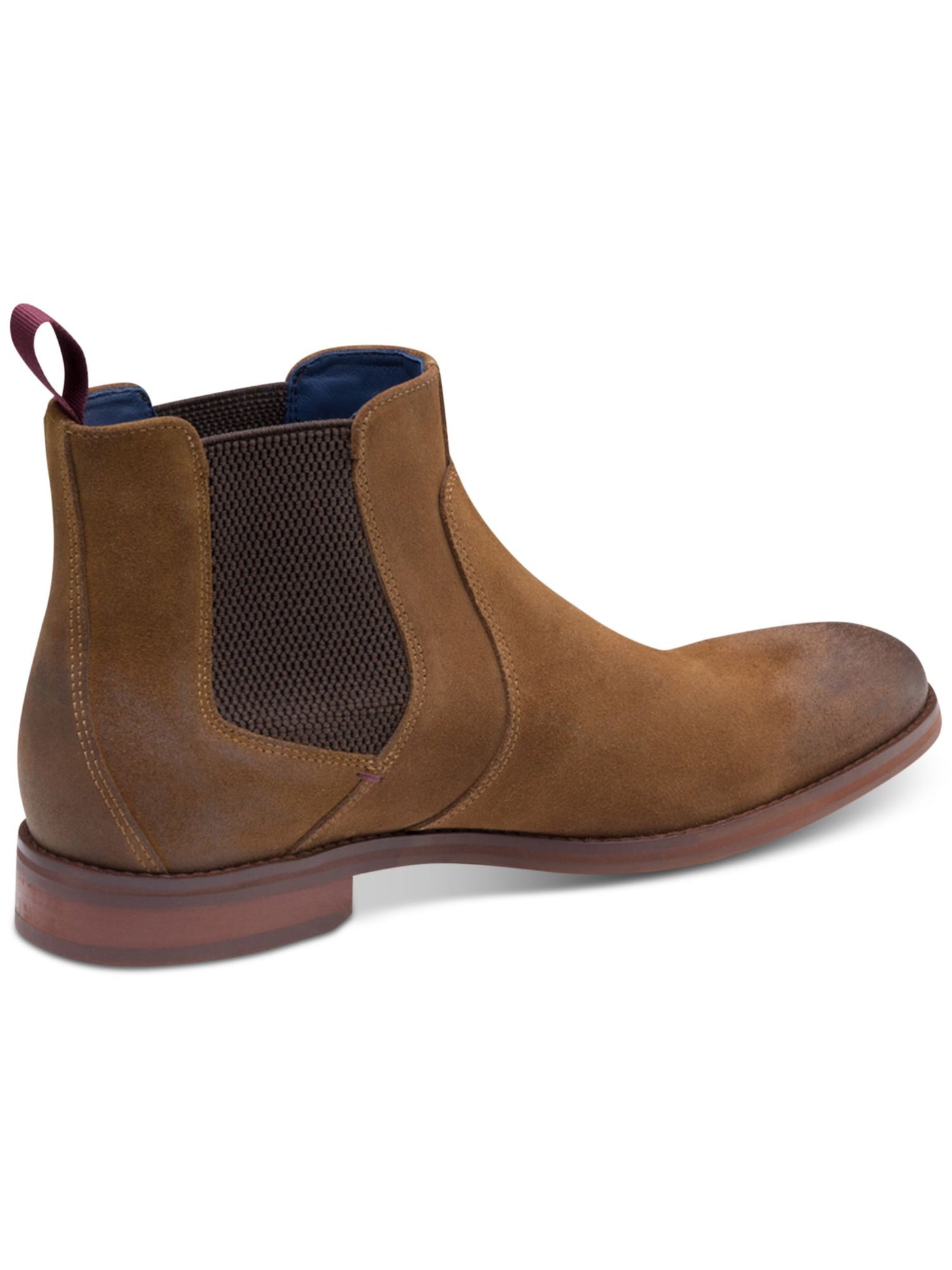 JOHNSTON & MURPHY Mens Brown Goring Comfort Danby Round Toe Block Heel Leather Boots 8 M