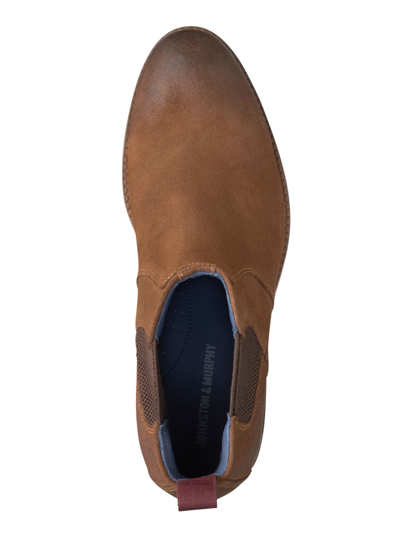 JOHNSTON & MURPHY Mens Brown Goring Comfort Danby Round Toe Block Heel Leather Boots 8 M