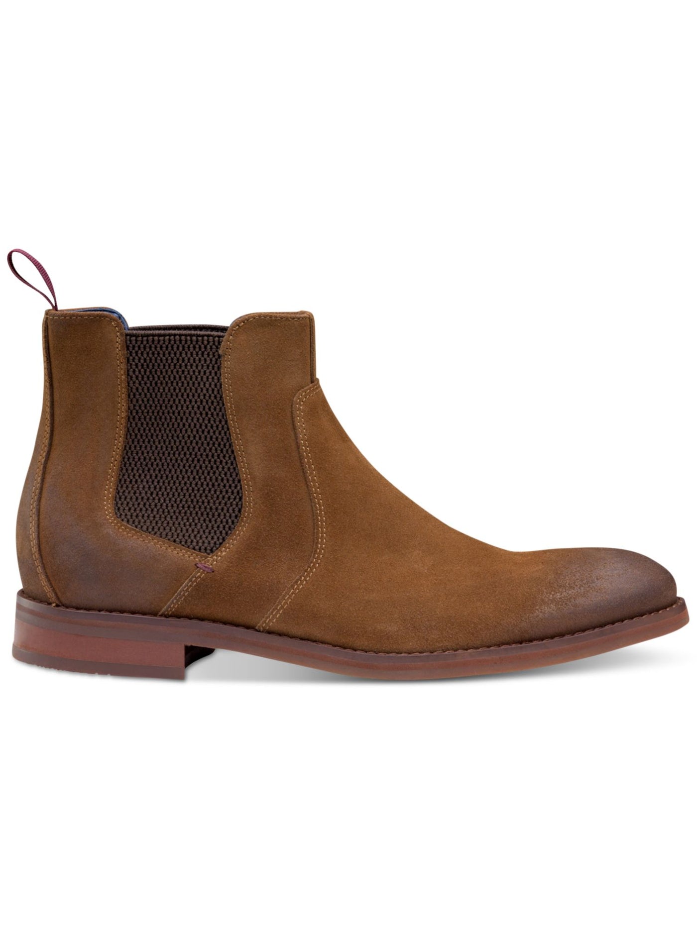 JOHNSTON & MURPHY Mens Brown Goring Comfort Danby Round Toe Block Heel Leather Boots 10 M