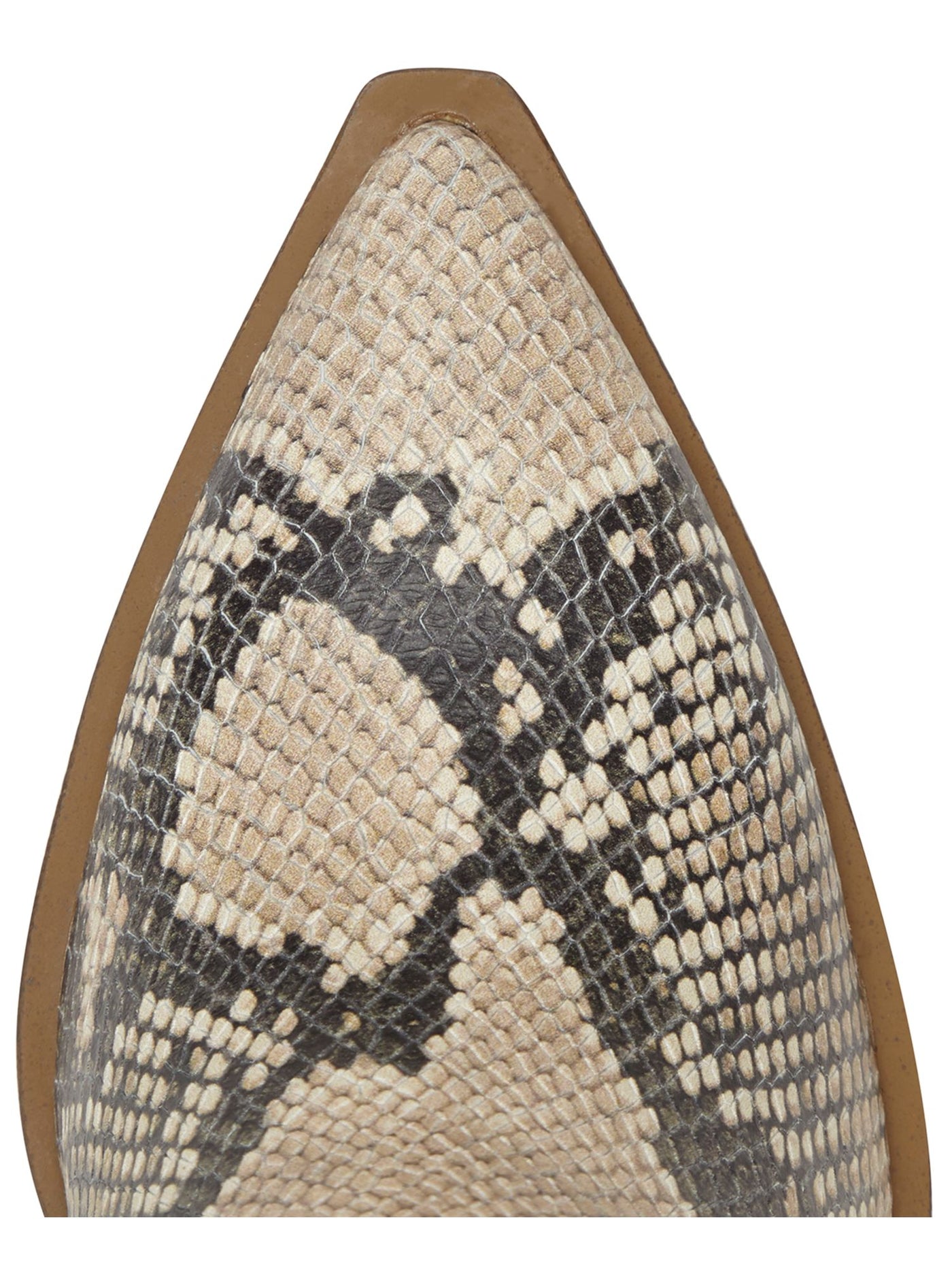 VINCE CAMUTO Womens Beige Snake Print Padded Gravana Pointed Toe Block Heel Zip-Up Leather Dress Cowboy Boots 6 M