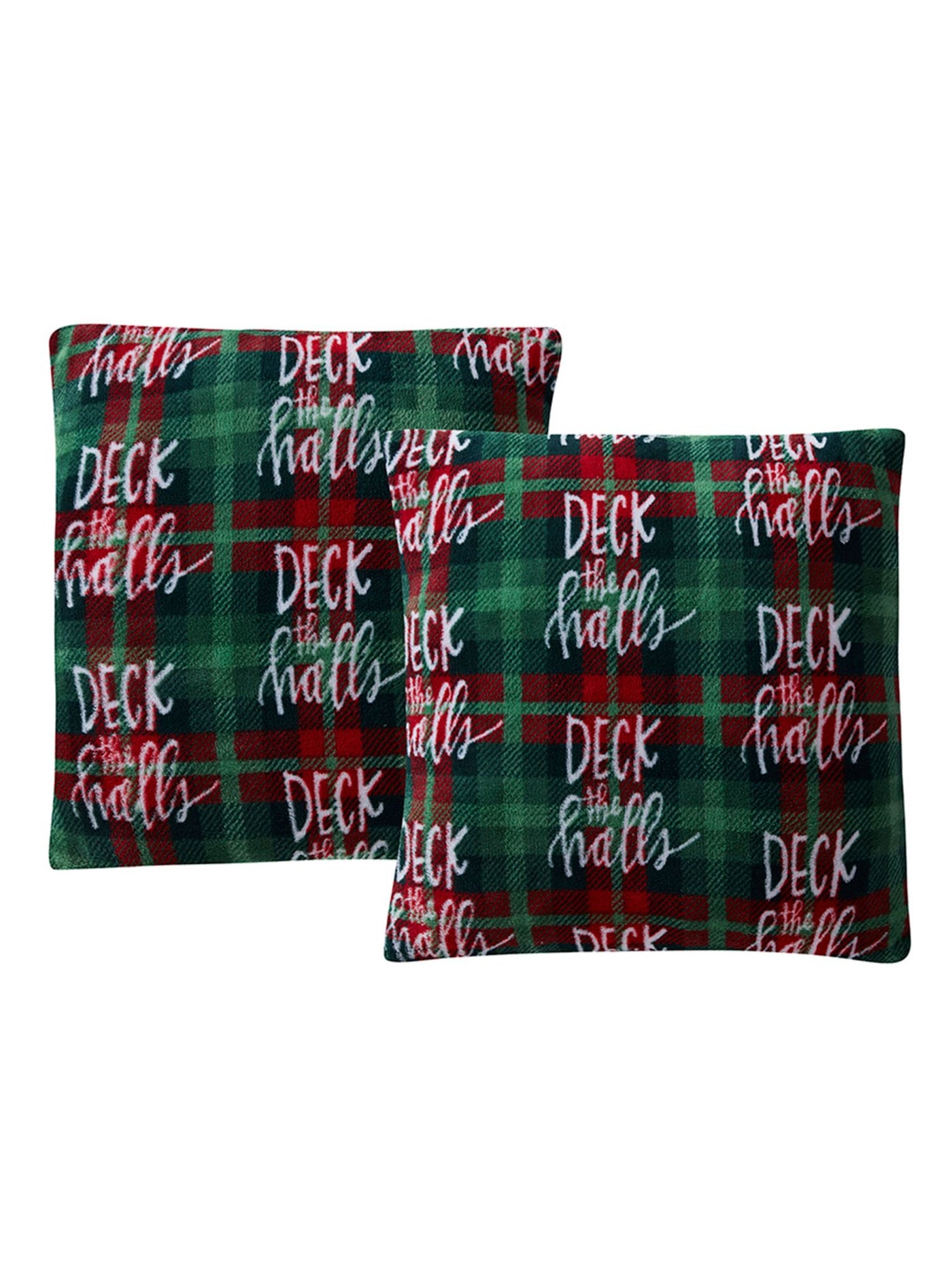 BIRCH TRAIL BEDDING COMPANY Holiday Print Green 18 x 18 Decorative Pillow