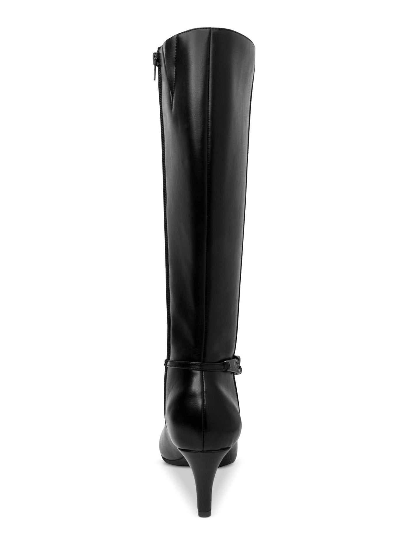 KAREN SCOTT Womens Black Chain Accent Padded Hanna Almond Toe Sculpted Heel Zip-Up Dress Boots 10.5 M