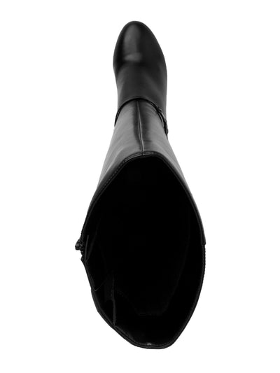 KAREN SCOTT Womens Black Goring Buckle Accent Comfort Hanna Round Toe Stiletto Zip-Up Dress Boots 8.5 M