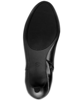 KAREN SCOTT Womens Black Goring Buckle Accent Wide Calf Hanna Round Toe Stiletto Zip-Up Dress Heeled Boots M