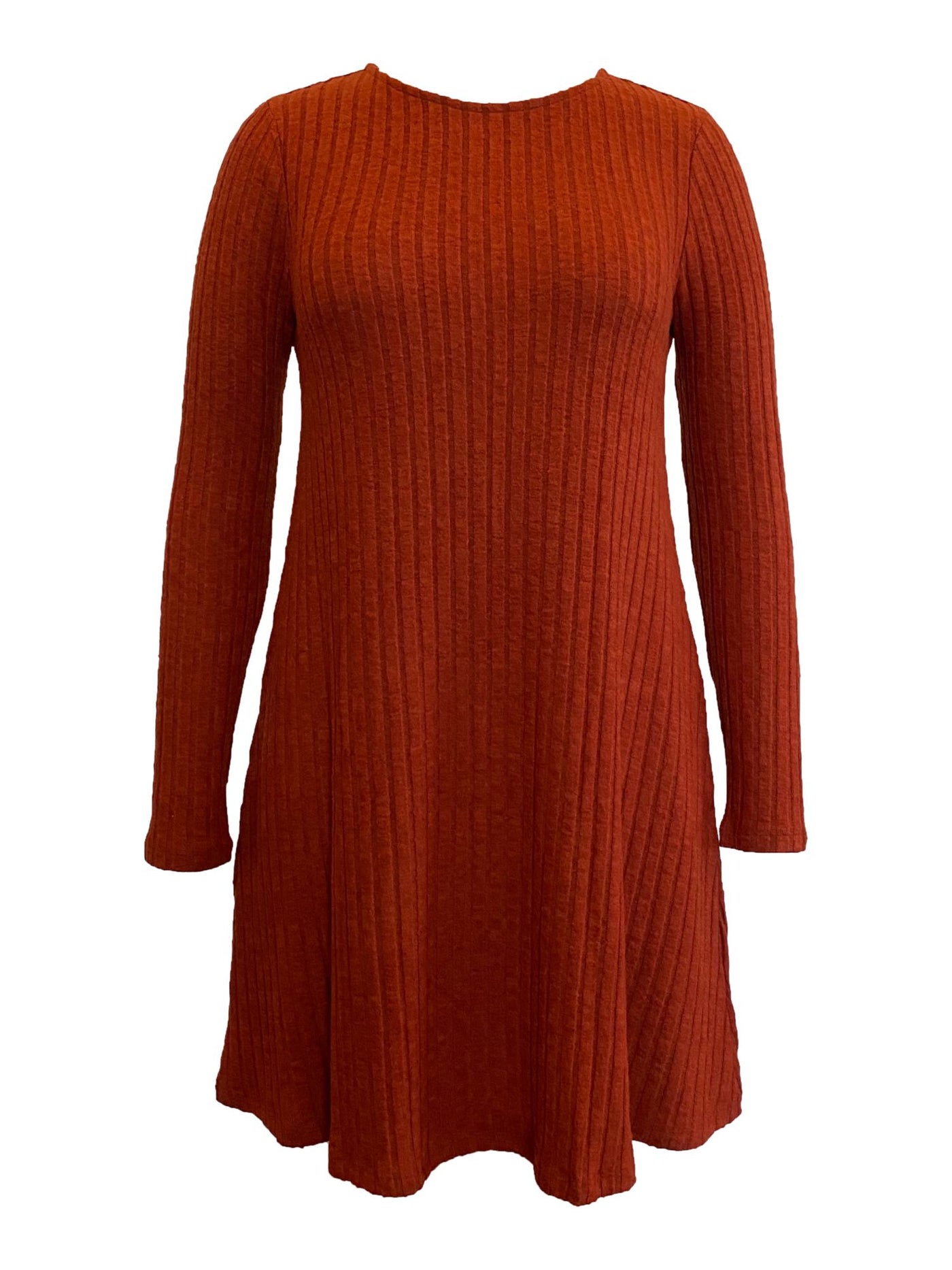 STYLE & COMPANY Womens Orange 3/4 Sleeve Scoop Neck Short Shift Dress M