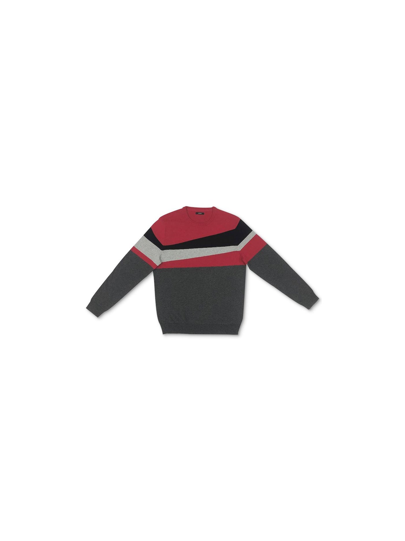 ALFANI Mens Red Striped Crew Neck Classic Fit Cotton Pullover Sweater XL
