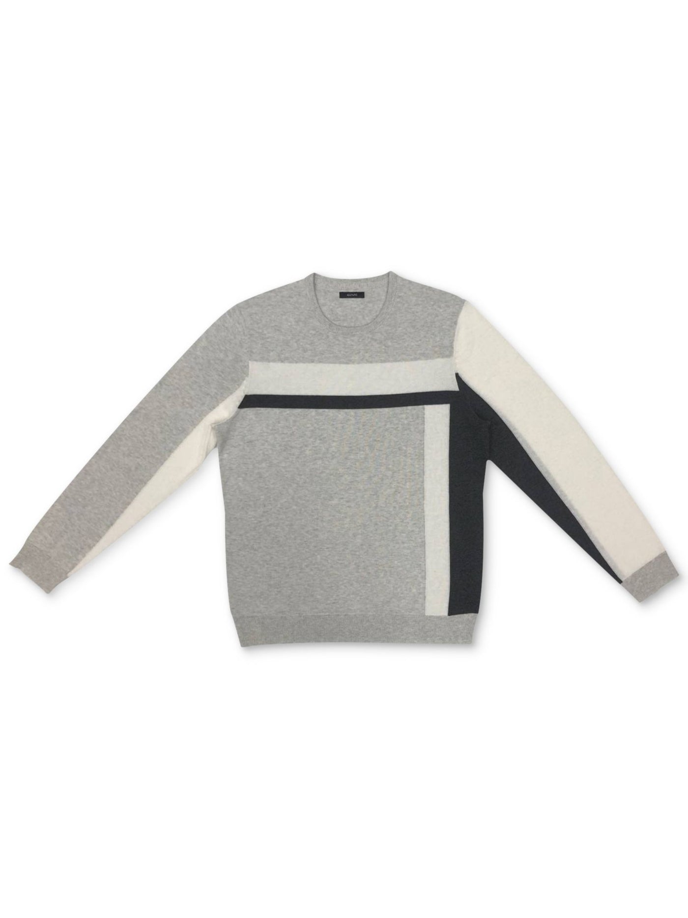 ALFANI Mens Gray Printed Crew Neck Classic Fit Pullover Sweater XL