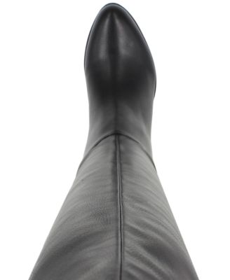 ESPRIT Womens Black Over The Knee Boot Almond Toe Block Heel Zip-Up Dress Boots 10