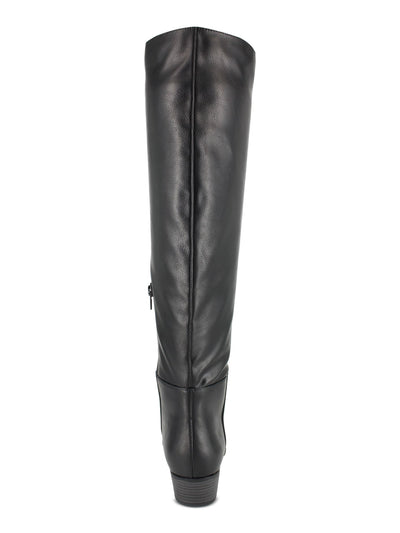 ESPRIT Womens Black Over The Knee Boot Almond Toe Block Heel Zip-Up Dress Boots 6 M