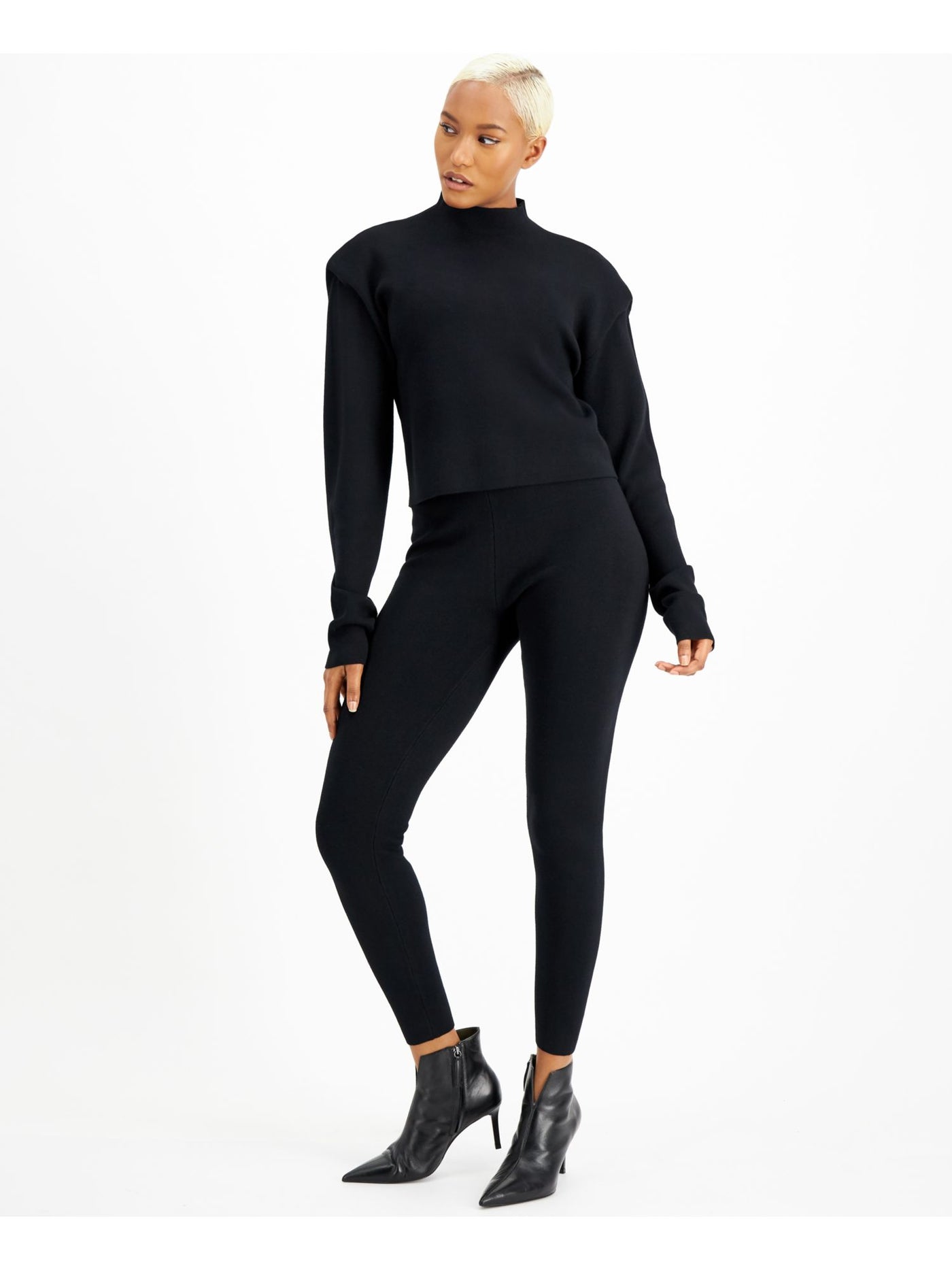 INC Womens Long Sleeve Mock Neck Sweater
