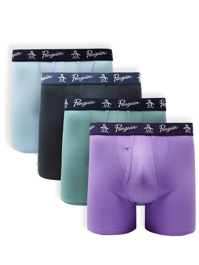 ORIGINAL PENGUIN Intimates 4 Pack Black Boxer Brief Underwear S