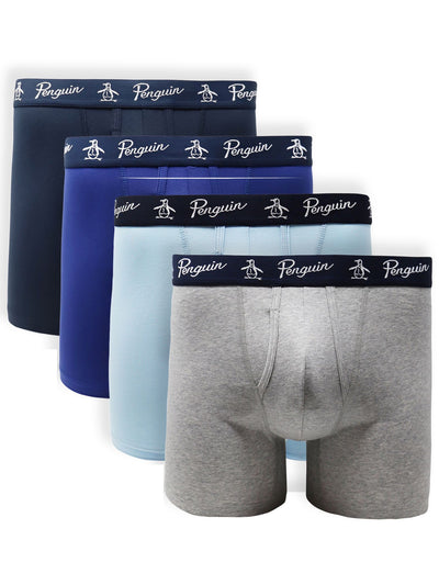 PENGUIN Intimates 4 Pack Navy Tagless Boxer Brief Underwear S