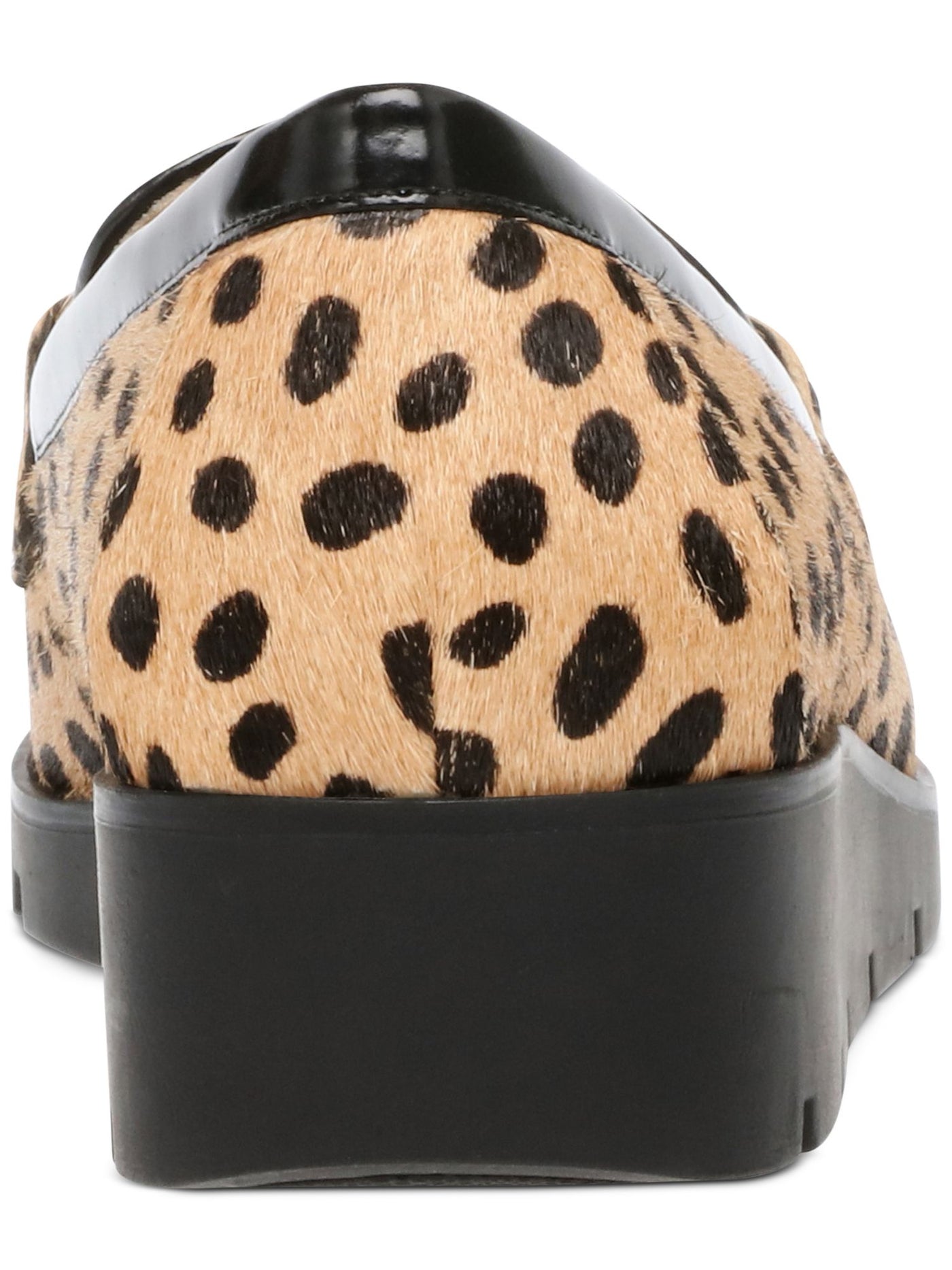 ANNE KLEIN Womens Beige Leopard Print 0.5" Platform Comfort Lalita Almond Toe Wedge Slip On Loafers Shoes 9.5 M