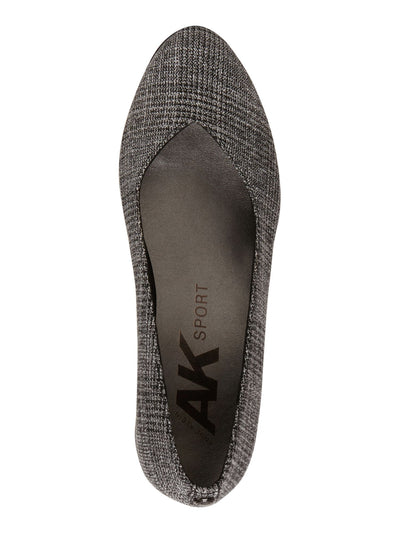 ANNE KLEIN Womens Gray Cushioned Breathable Davey Almond Toe Wedge Slip On Pumps Shoes 5 M