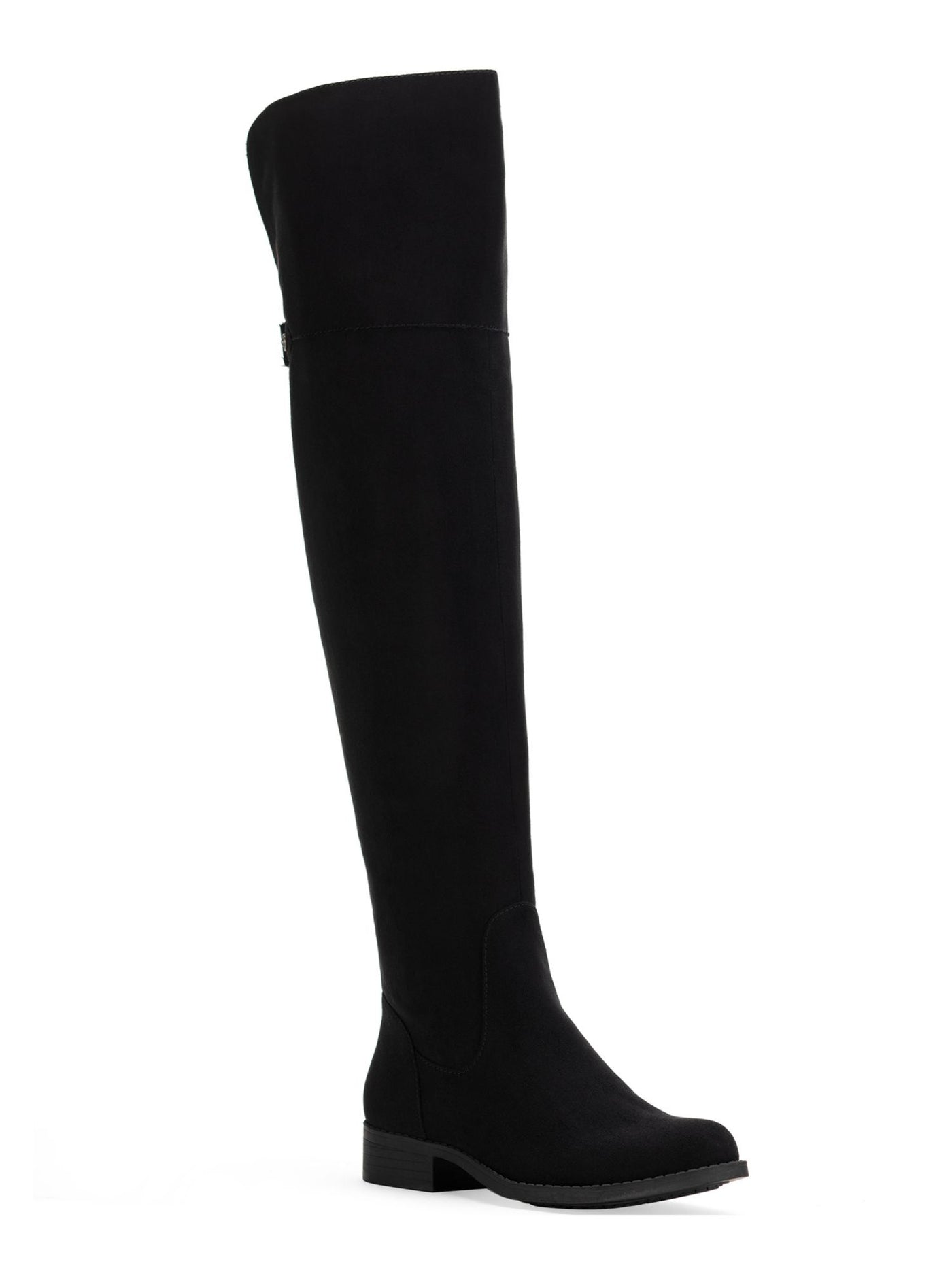 SUN STONE Womens Black Comfort Partial Zipper Flex Gore Wide Calf Slip Resistant Allicce Round Toe Dress Boots 7 M WC