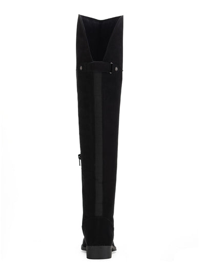 SUN STONE Womens Black Block Heel Zip-Up Boots 8.5 M