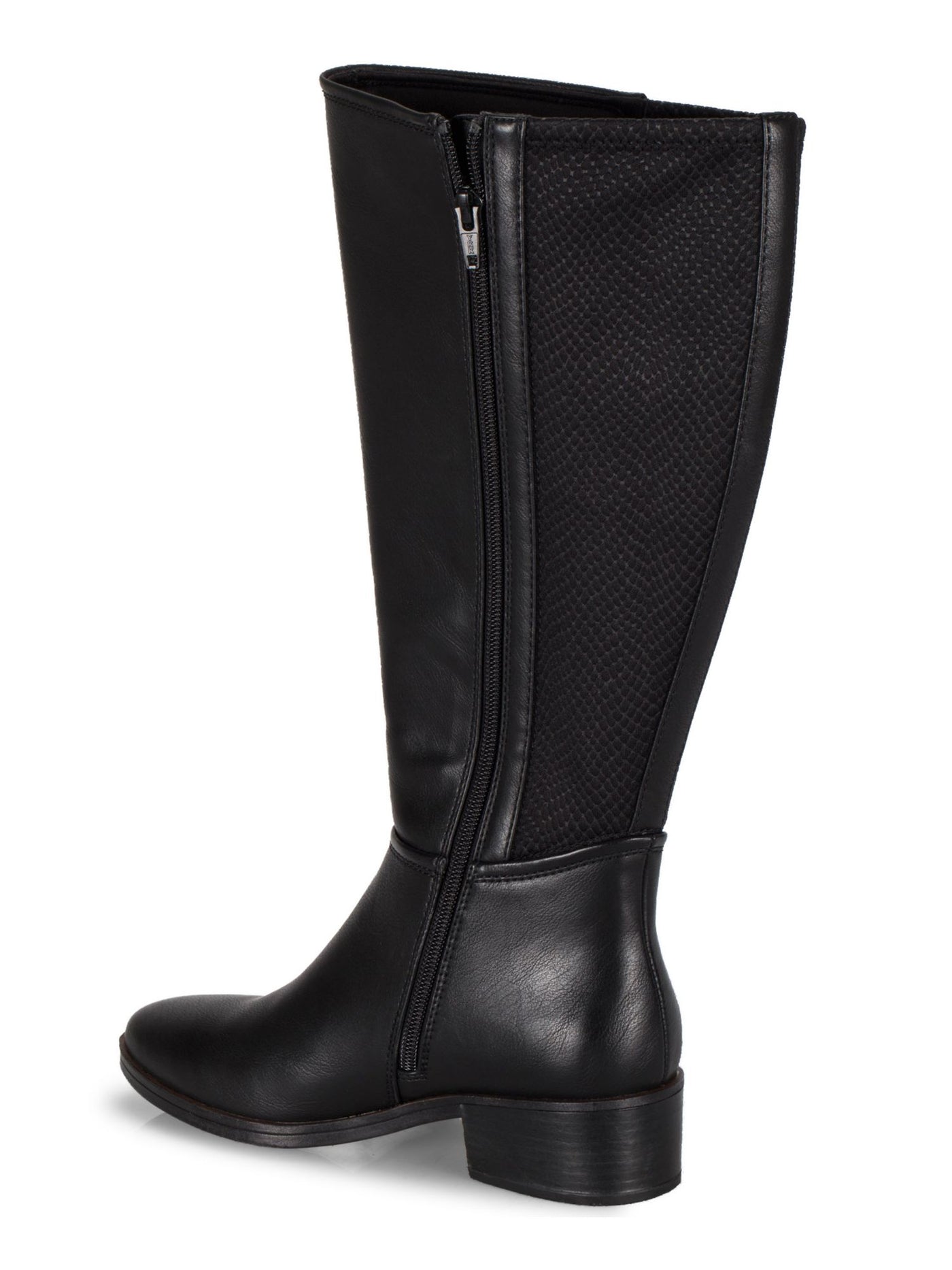 BARETRAPS Womens Black Studded Wide Calf Almond Toe Stacked Heel Zip-Up Heeled Boots 6 M WC