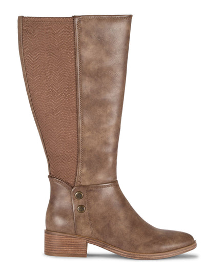 BARETRAPS Womens Brown Studded Cushioned Madelyn Almond Toe Block Heel Zip-Up Riding Boot 11 M WC