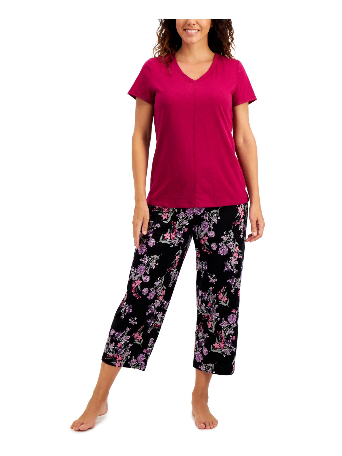 CHARTER CLUB Intimates Pink Jersey Pullover Seam Along Center Front Sleep Shirt Pajama Top XS