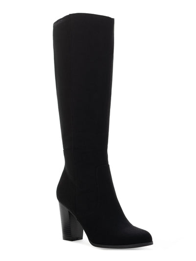 STYLE & COMPANY Womens Black Padded Cushioned Addyy Round Toe Block Heel Zip-Up Dress Boots Shoes 8.5 W XWC