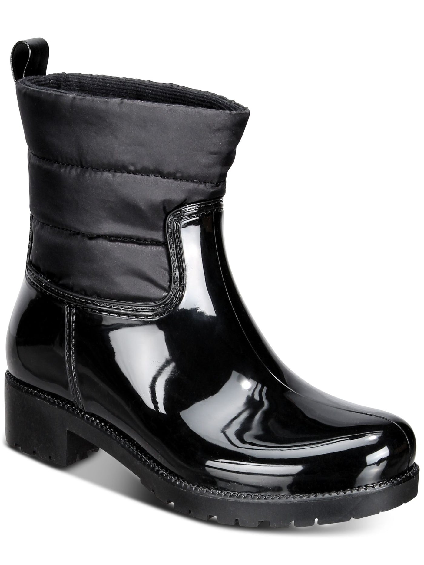 CHARTER CLUB Womens Black Water Resistant Trudyy Round Toe Block Heel Rain Boots 6 M