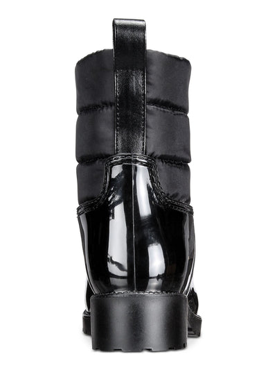 CHARTER CLUB Womens Black Water Resistant Trudyy Round Toe Block Heel Rain Boots 7 M