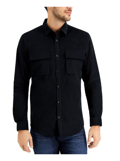 INC Mens Black Button Down Casual Shirt XS