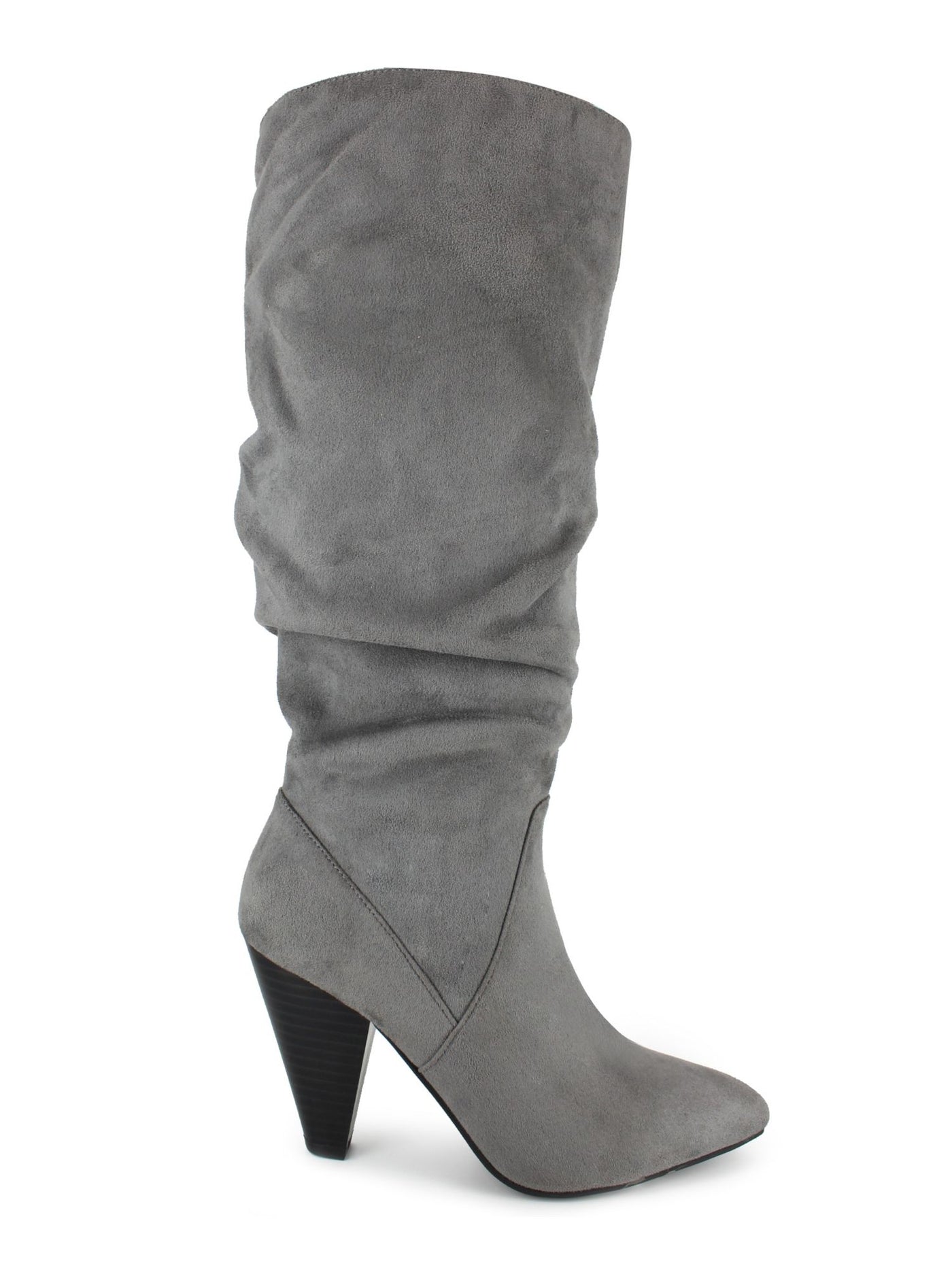 ZIGI SOHO Womens Gray Cushioned Saysana Zip-Up Dress Slouch Boot 9