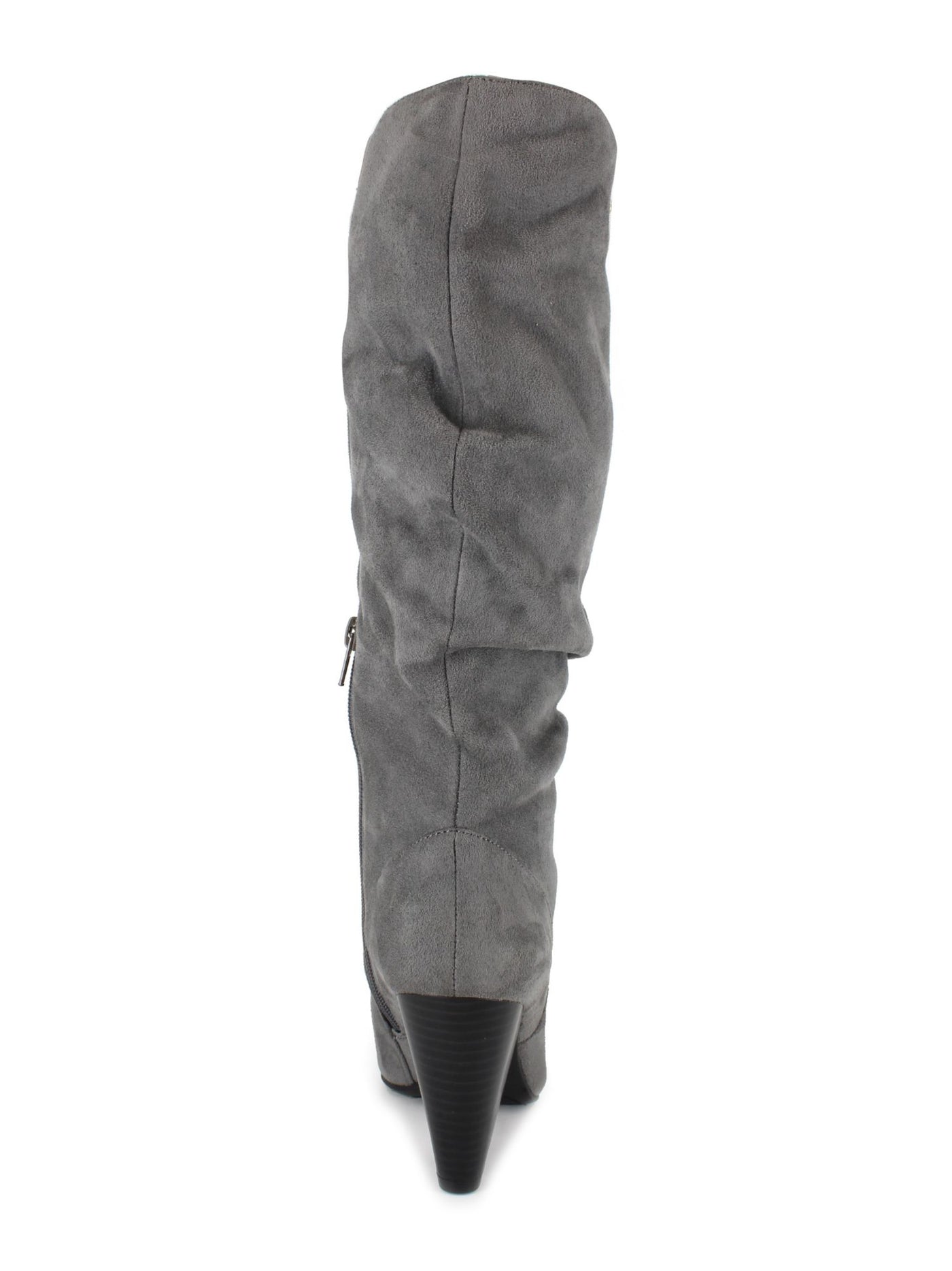 ZIGI SOHO Womens Gray Cushioned Saysana Zip-Up Dress Slouch Boot 9