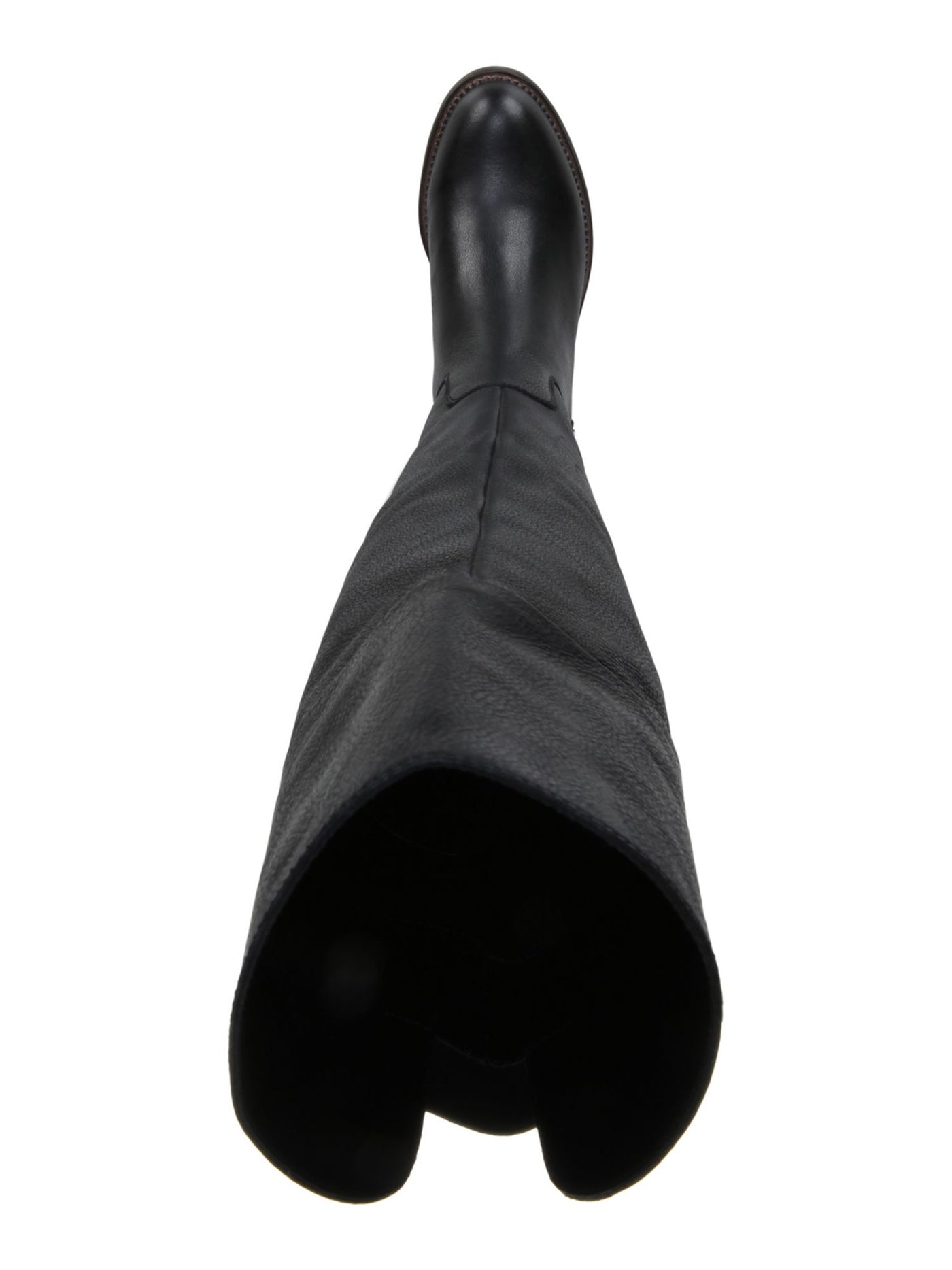 FRANCO SARTO Womens Black Logo Hardware Studded Goring Haleen Round Toe Block Heel Zip-Up Leather Heeled Boots 8.5 M