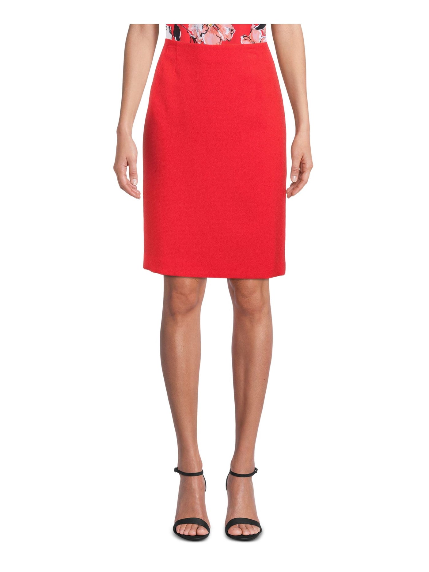 KASPER Womens Red Above The Knee Wear To Work A-Line Skirt Petites 2P