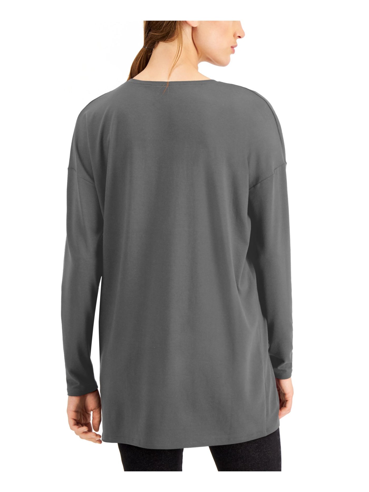 EILEEN FISHER Womens Gray Long Sleeve V Neck Top XS