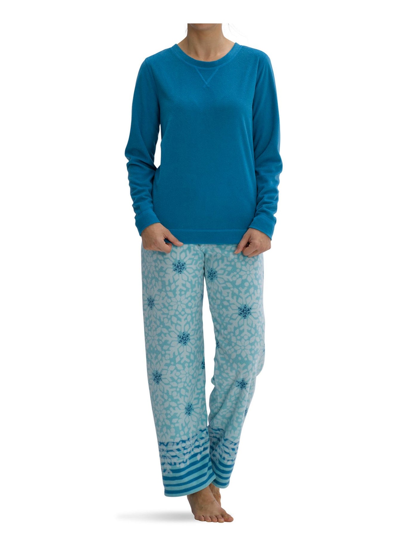 HUE Intimates Blue Crew Neck Sleep Shirt Pajama Top XL
