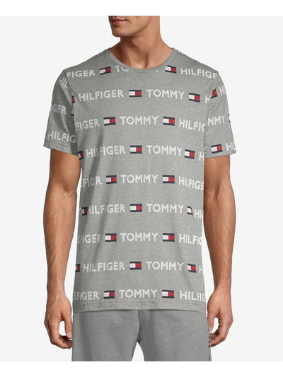 TOMMY HILFIGER Mens Gray Logo Graphic T-Shirt L