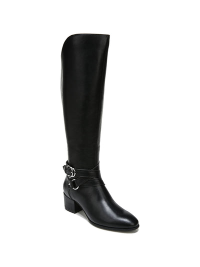 LIFE STRIDE Womens Black Decorative Metallic Hardware Cushioned Buckle Accent Oakley Almond Toe Block Heel Zip-Up Boots Shoes 7.5 W