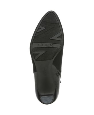LIFE STRIDE Womens Black Decorative Metallic Hardware Cushioned Buckle Accent Oakley Almond Toe Block Heel Zip-Up Boots Shoes W