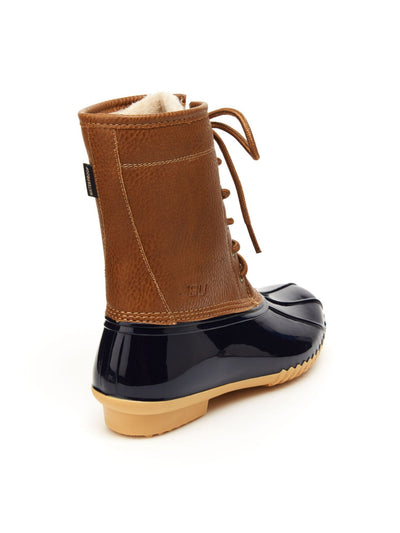 JBU BY JAMBU Womens Navy Waterproof Maplewood Round Toe Lace-Up Duck Boots 9 M
