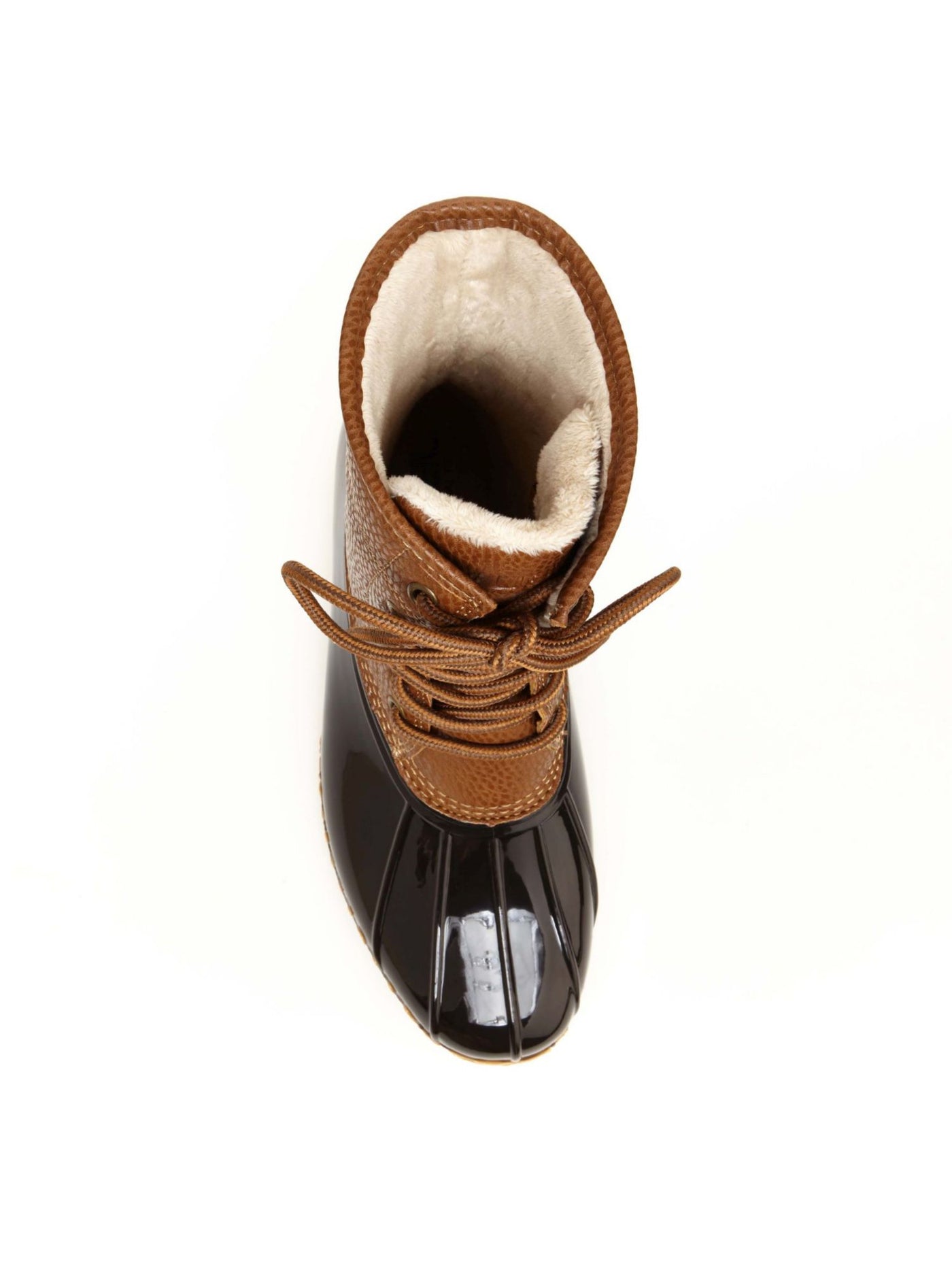 JBU BY JAMBU Womens Brown Water Resistant Maplewood Round Toe Lace-Up Leather Duck Boots 9.5 M